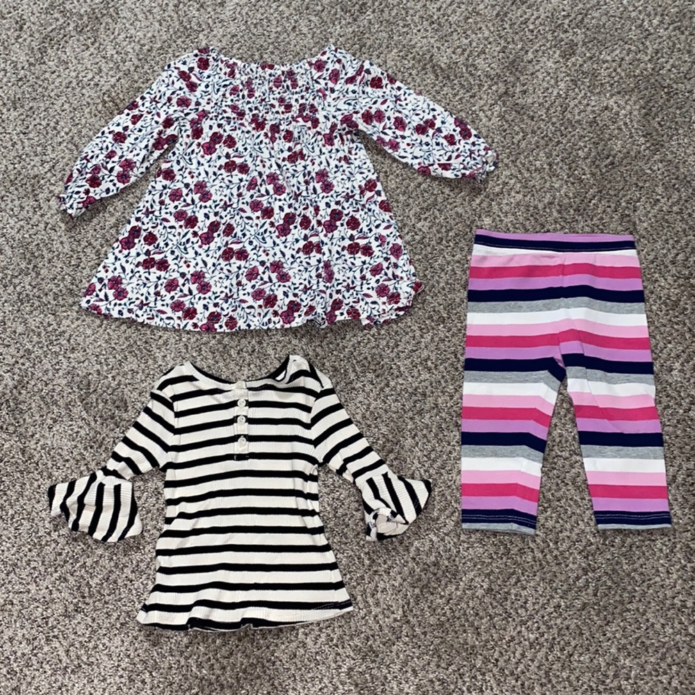 12-18 month dress, top & leggings